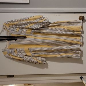 Yellow and blue dress